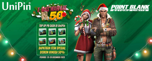 Rayakan X-MAS Warfare Point Blank: Top Up PB Cash di UniPin, Diskon Item Spesial Hingga 50%!